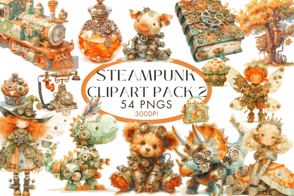 Download Steampunk Clipart Bundle Pack 2 - Premium Resources