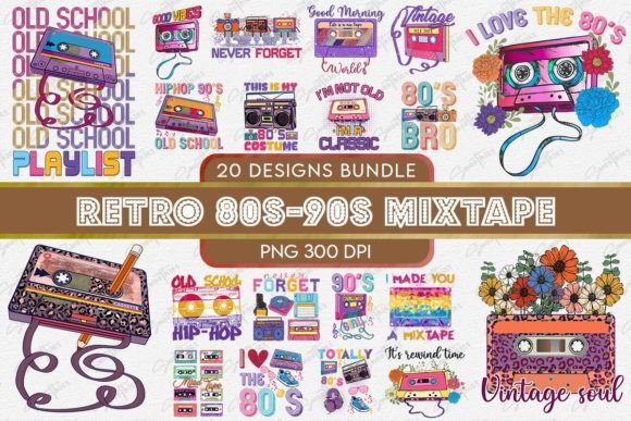 Download Retro 80's - 90's Mixtape Bundle - Premium Resources