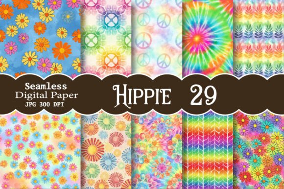 Download Hippie Seamless Patterns - Premium Resources