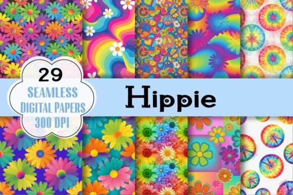 Download Hippie Digital Paper Pack - Premium Resources